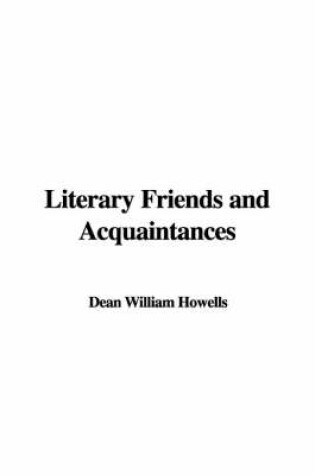 Cover of Literary Friends and Acquaintances