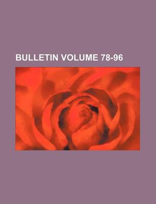 Book cover for Bulletin Volume 78-96