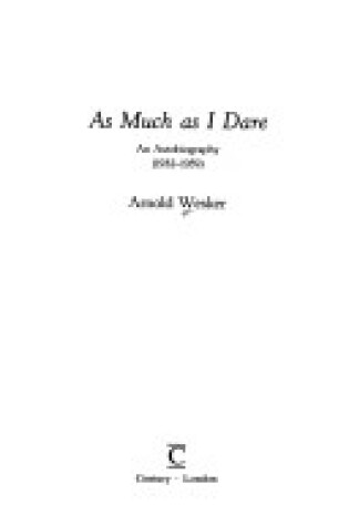 Cover of As Much as I Dare