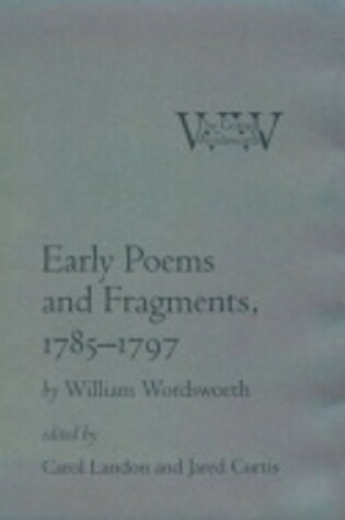 Cover of Early Poems and Fragments, 1785–1797