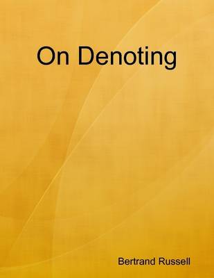 Book cover for On Denoting