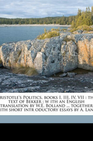 Cover of Aristotle's Politics, Books I, III, IV, VII