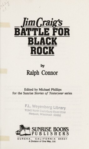 Book cover for Jim Craig's Battle for the Black Rock