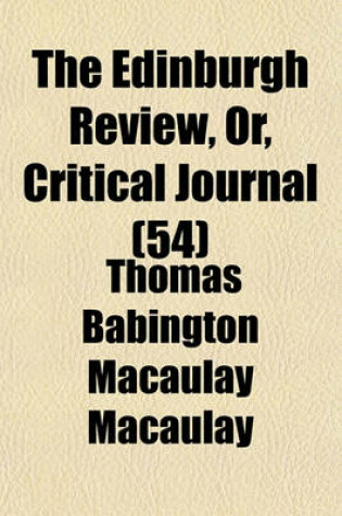 Cover of The Edinburgh Review, Or, Critical Journal (54)