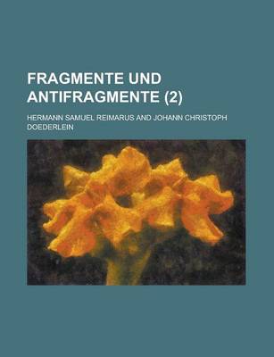 Book cover for Fragmente Und Antifragmente (2 )