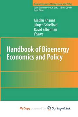 Cover of Handbook of Bioenergy Economics and Policy