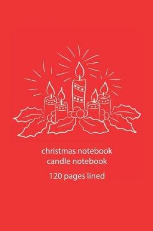 Cover of christmas notebook candle notebook