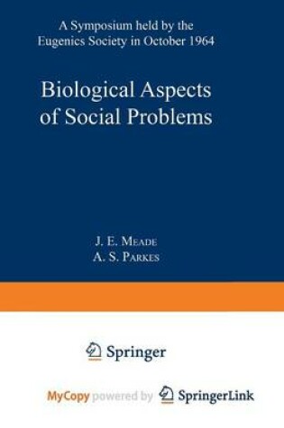 Cover of Biological Aspects of Social Problems
