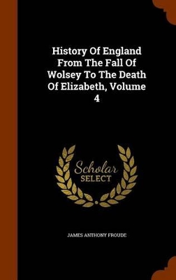 Cover of History of England from the Fall of Wolsey to the Death of Elizabeth, Volume 4