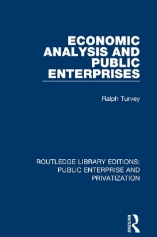 Cover of Economic Analysis and Public Enterprises