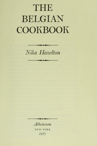 Cover of The Belgian Cookbook