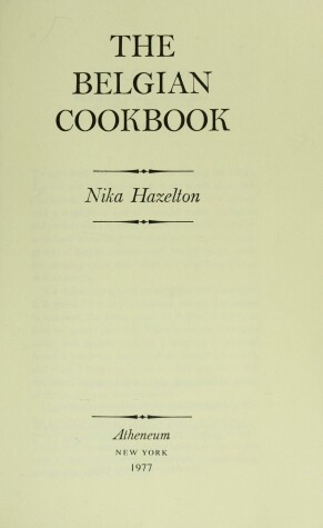 Book cover for The Belgian Cookbook