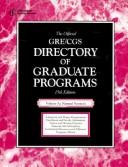 Book cover for Official GRE/CGS Directory of Graduate Programs, Vol. a