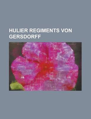 Book cover for Hulier Regiments Von Gersdorff