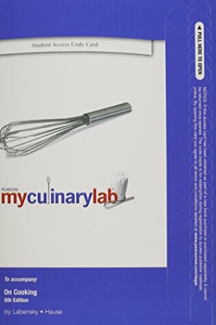 Cover of MyLab Culinary without Pearson eText -- Standalone Access Card -- for On Cooking