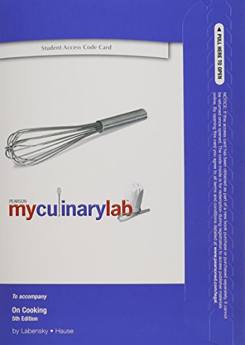 Book cover for MyLab Culinary without Pearson eText -- Standalone Access Card -- for On Cooking