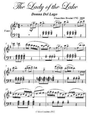 Book cover for Lady of the Lake Donna Del Lago Elementary Piano Sheet Music