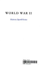 Cover of World War II (Sparknotes History Note)