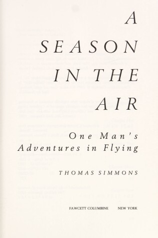 Cover of A Season in the Air