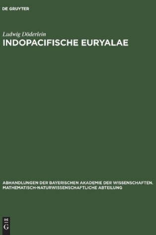 Cover of Indopacifische Euryalae