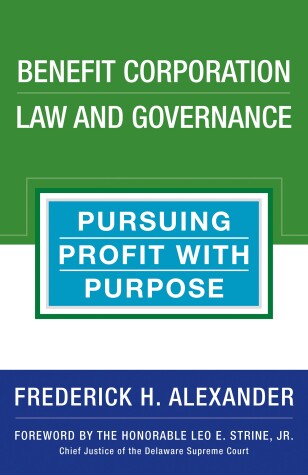 Book cover for Benefit Corporation Law and Governance