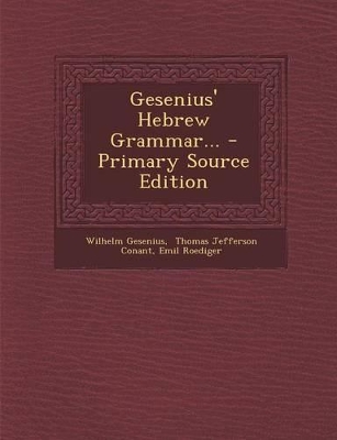 Book cover for Gesenius' Hebrew Grammar...