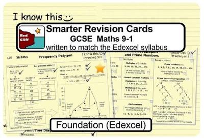 Book cover for Smarter Revision Cards Book - GCSE Maths 9-1 Foundation (Edexcel)