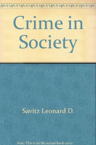 Cover of Crime in Society