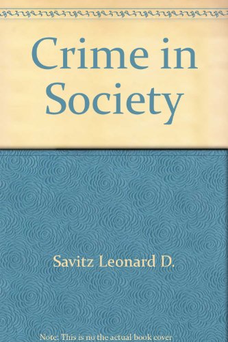 Book cover for Crime in Society