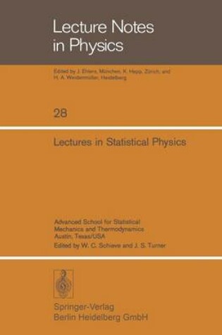 Cover of Lectures in Statistical Physics