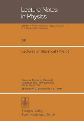 Book cover for Lectures in Statistical Physics