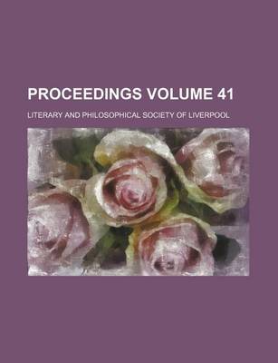 Book cover for Proceedings Volume 41