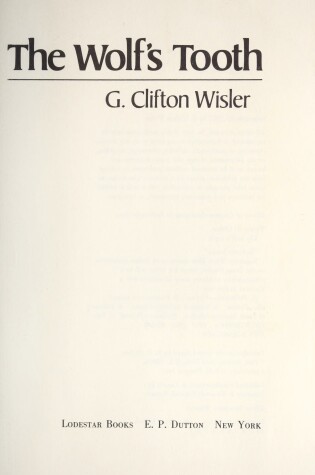 Cover of Wisler G. Clifton : Wolf'S Tooth (Hbk)