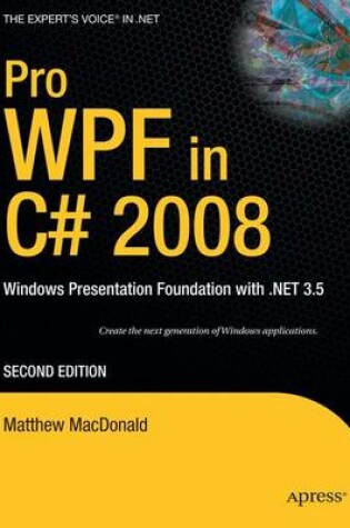 Cover of Pro Wpf in C? 2008