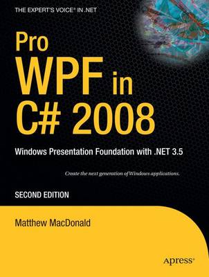 Book cover for Pro Wpf in C? 2008