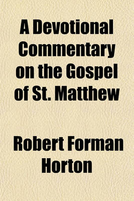 Book cover for A Devotional Commentary on the Gospel of St. Matthew