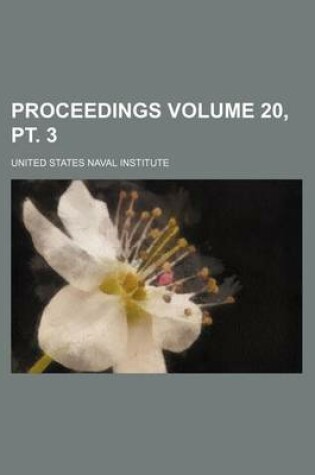 Cover of Proceedings Volume 20, PT. 3