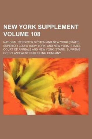 Cover of New York Supplement Volume 108