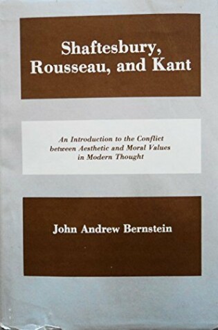 Cover of Shaftesbury, Rousseau and Kant