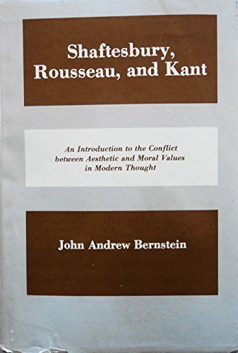 Book cover for Shaftesbury, Rousseau and Kant