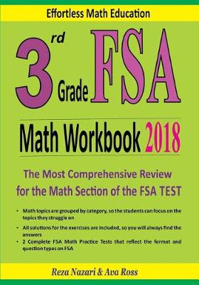 Book cover for 3rd Grade FSA Math Workbook 2018