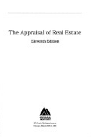 Cover of The Appraisal of Real Estate