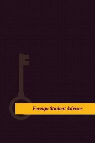 Cover of Foreign Student Adviser Work Log