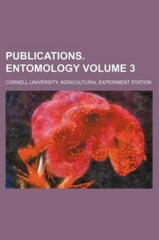 Cover of Publications. Entomology Volume 3