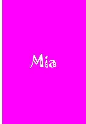 Book cover for Mia - Large Bright Pink Notebook / Journal / Lined Pages / Soft Matte Cover