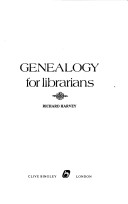 Book cover for Genealogy for Librarians