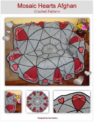 Book cover for Mosaic Hearts Afghan - Crochet Pattern