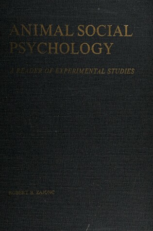 Cover of Animal Social Psychology