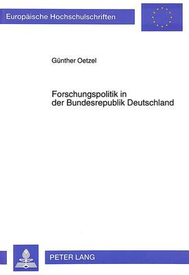 Book cover for Forschungspolitik in Der Bundesrepublik Deutschland