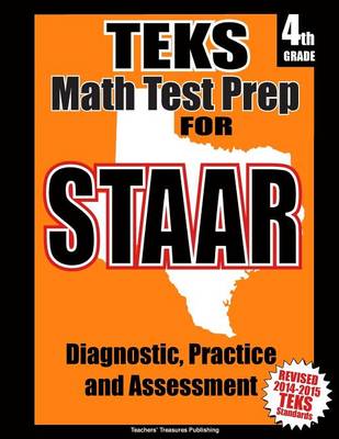 Book cover for TEKS 4th Grade Math Test Prep for STAAR